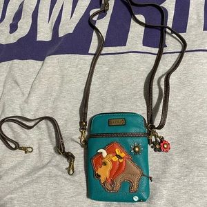 Teal Buffalo Side Purse